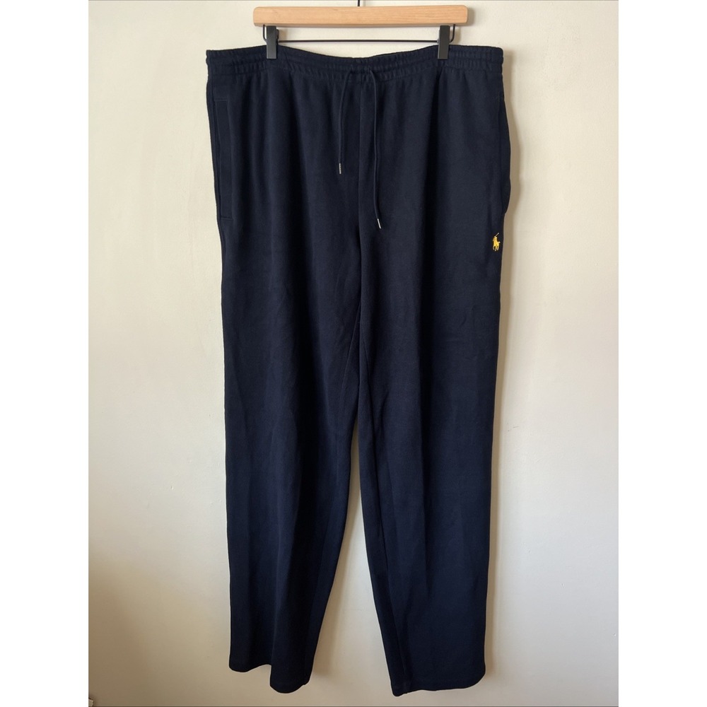 Vintage Polo Ralph Lauren Sweatpants Men's XLT Tall Navy Baggy Y2K Heavy Cotton
